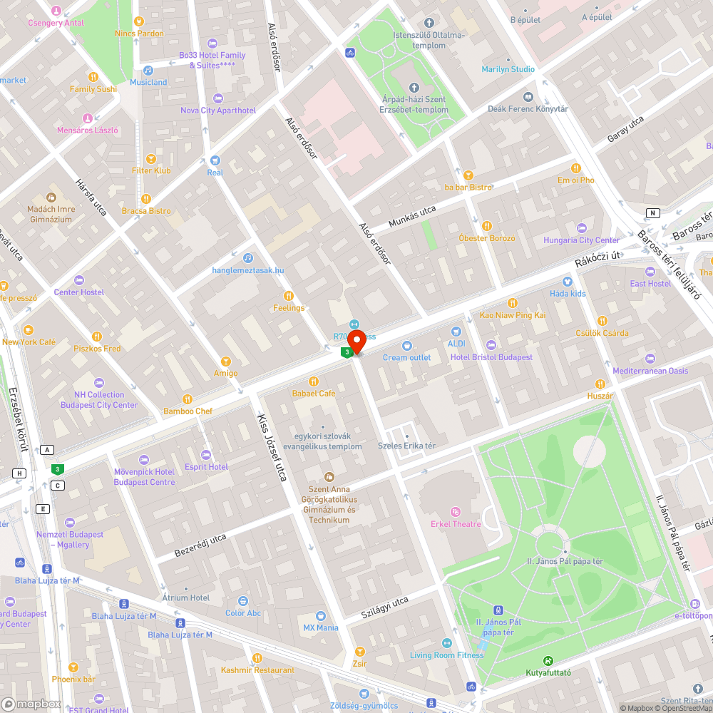 Lekopott gyalogátkelő bejelentés helye