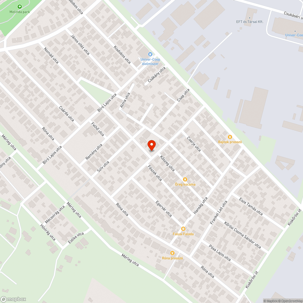 Nem működő közvilágítási lámpa bejelentés helye