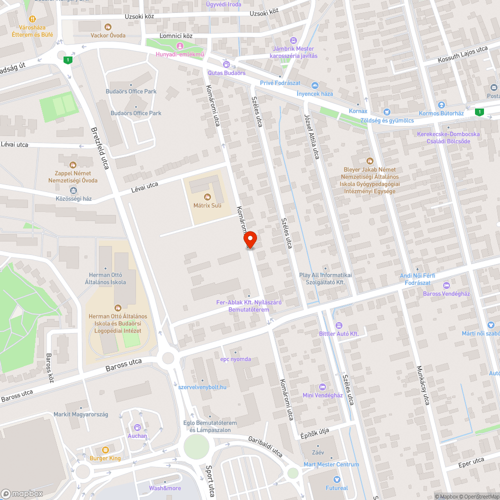 Kátyú, közmű? bejelentés helye