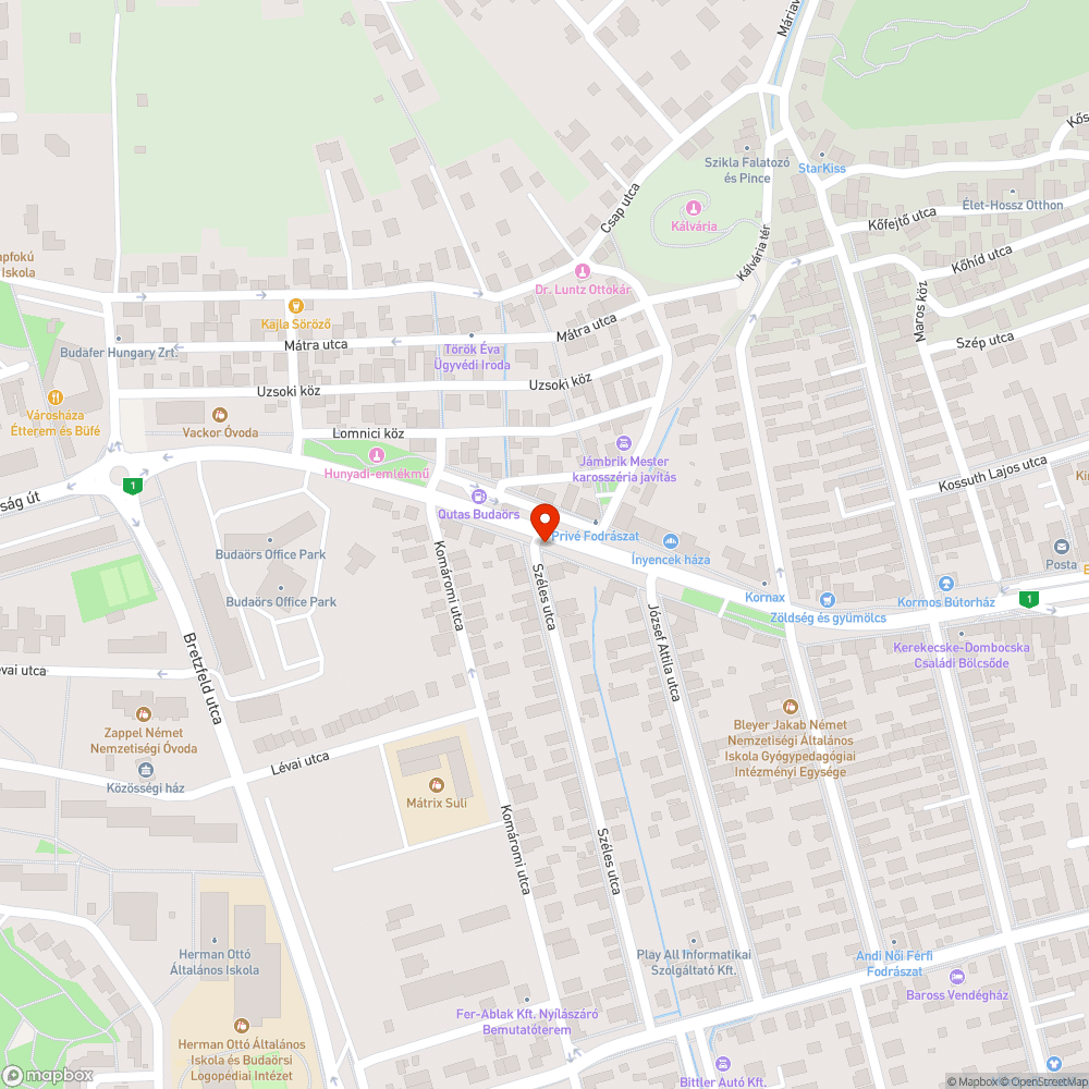 Sérült utcatábla bejelentés helye