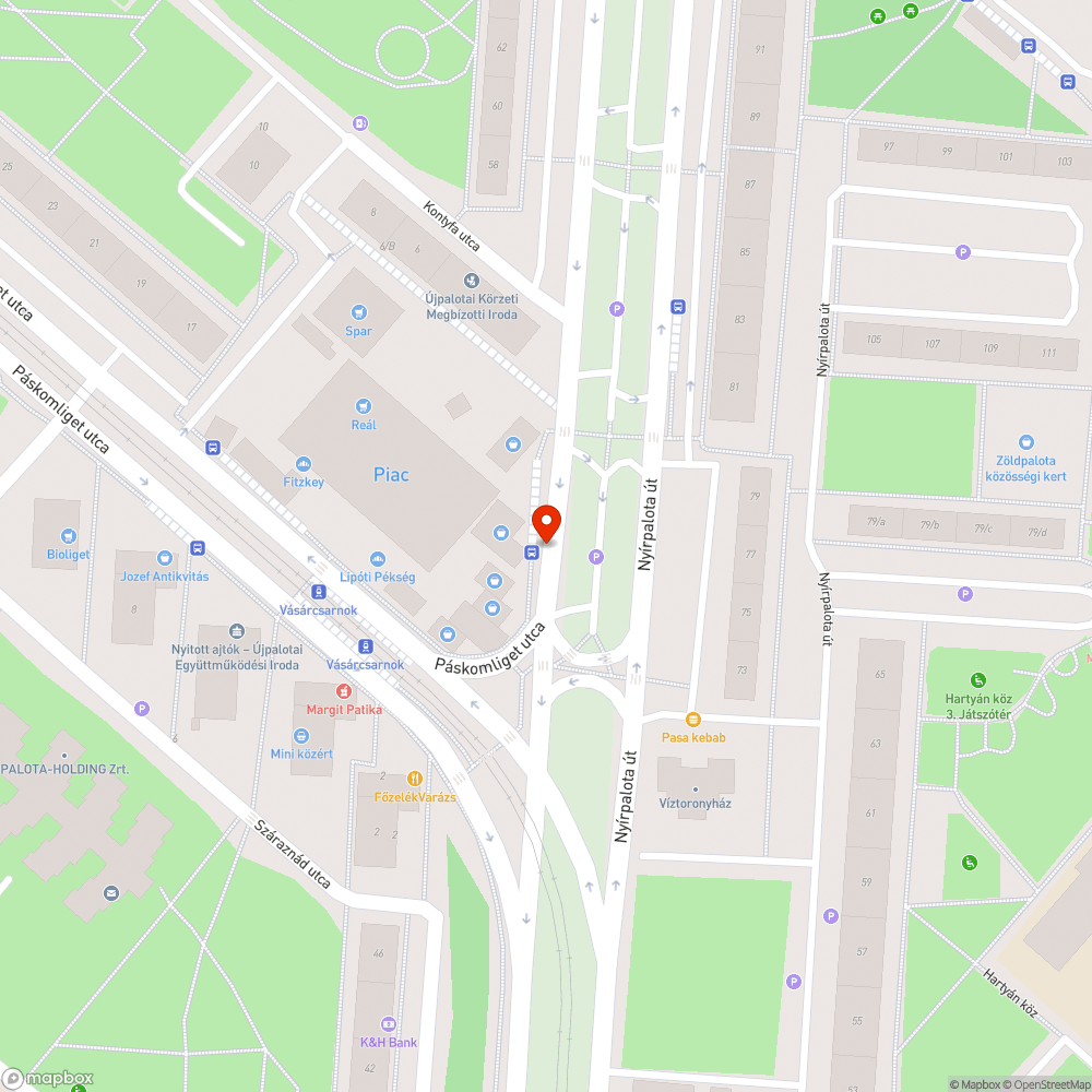 Kátyúsodik a megállóöböl bejelentés helye