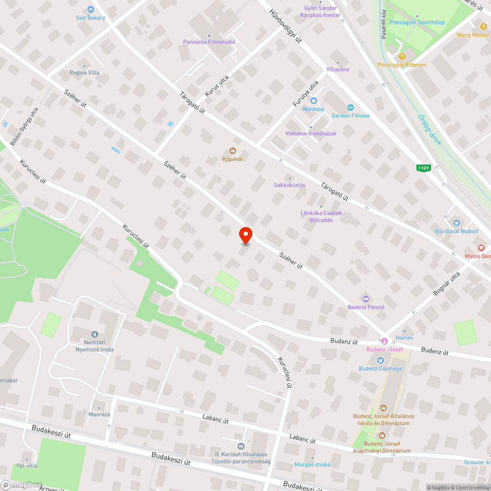 Széher út 16 bejelentés helye