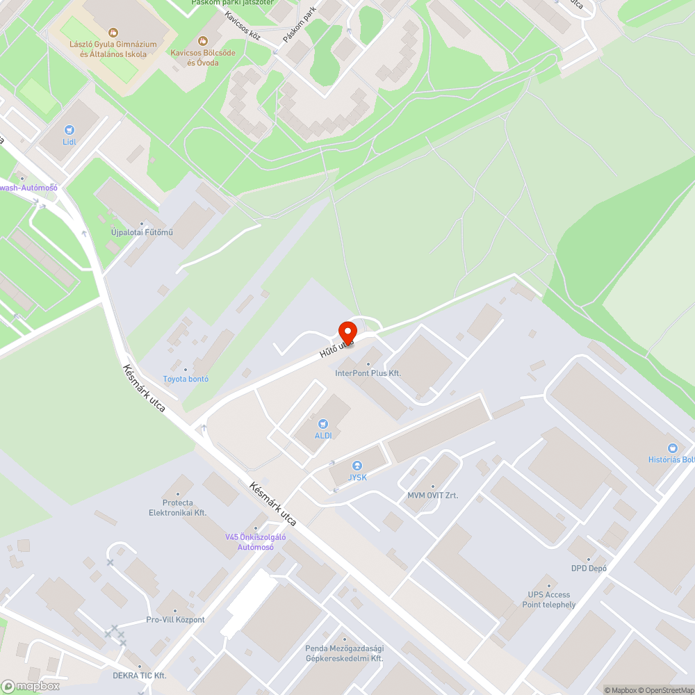 Szemét bejelentés helye