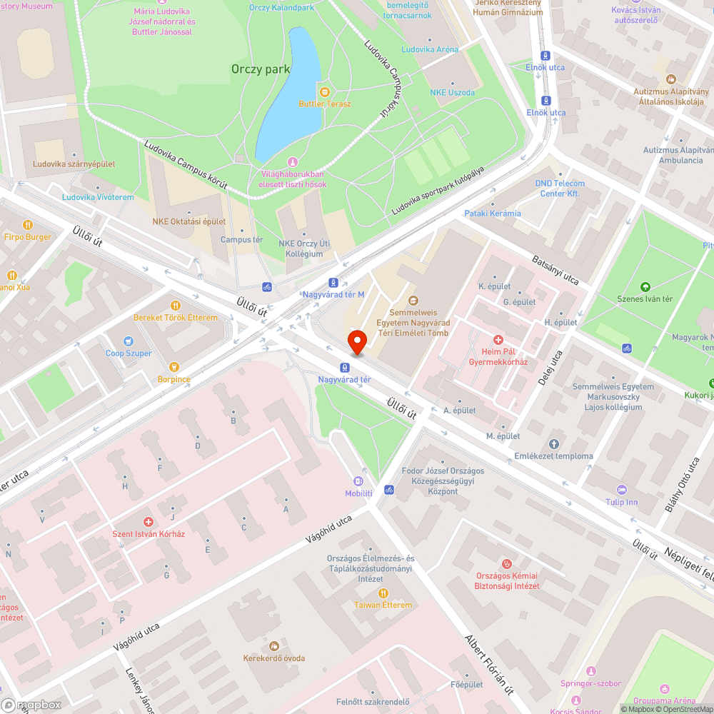 Graffitis buszmegálló bejelentés helye