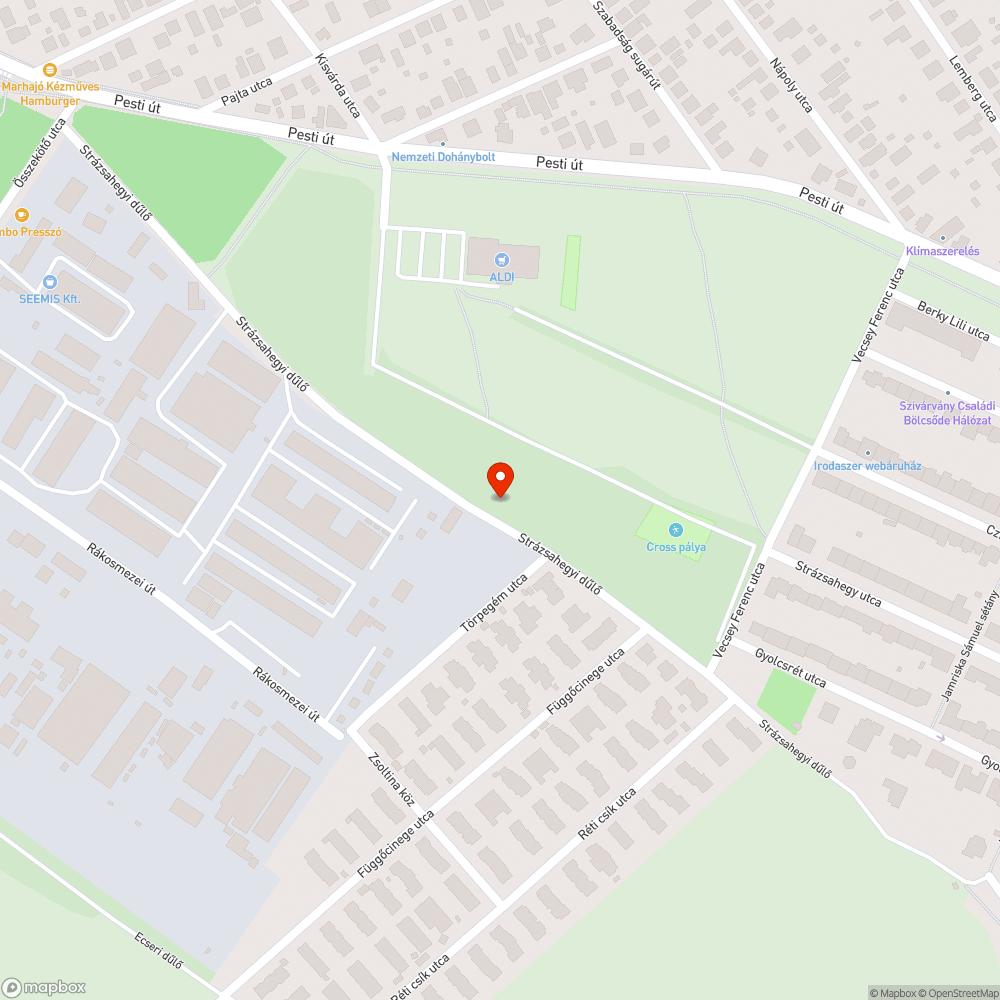 Strázsa hegyi dűlő bejelentés helye