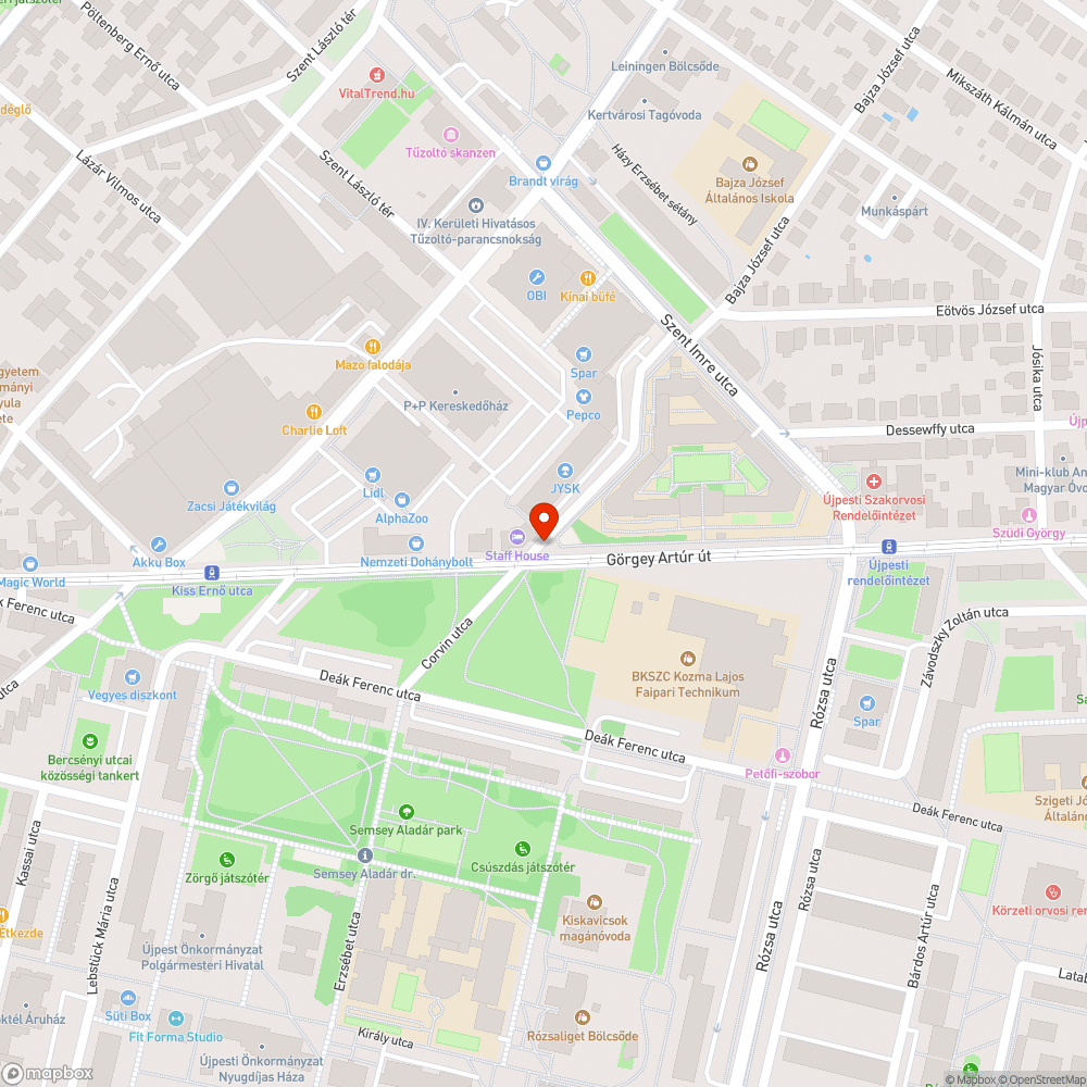 Kátyú bejelentés helye