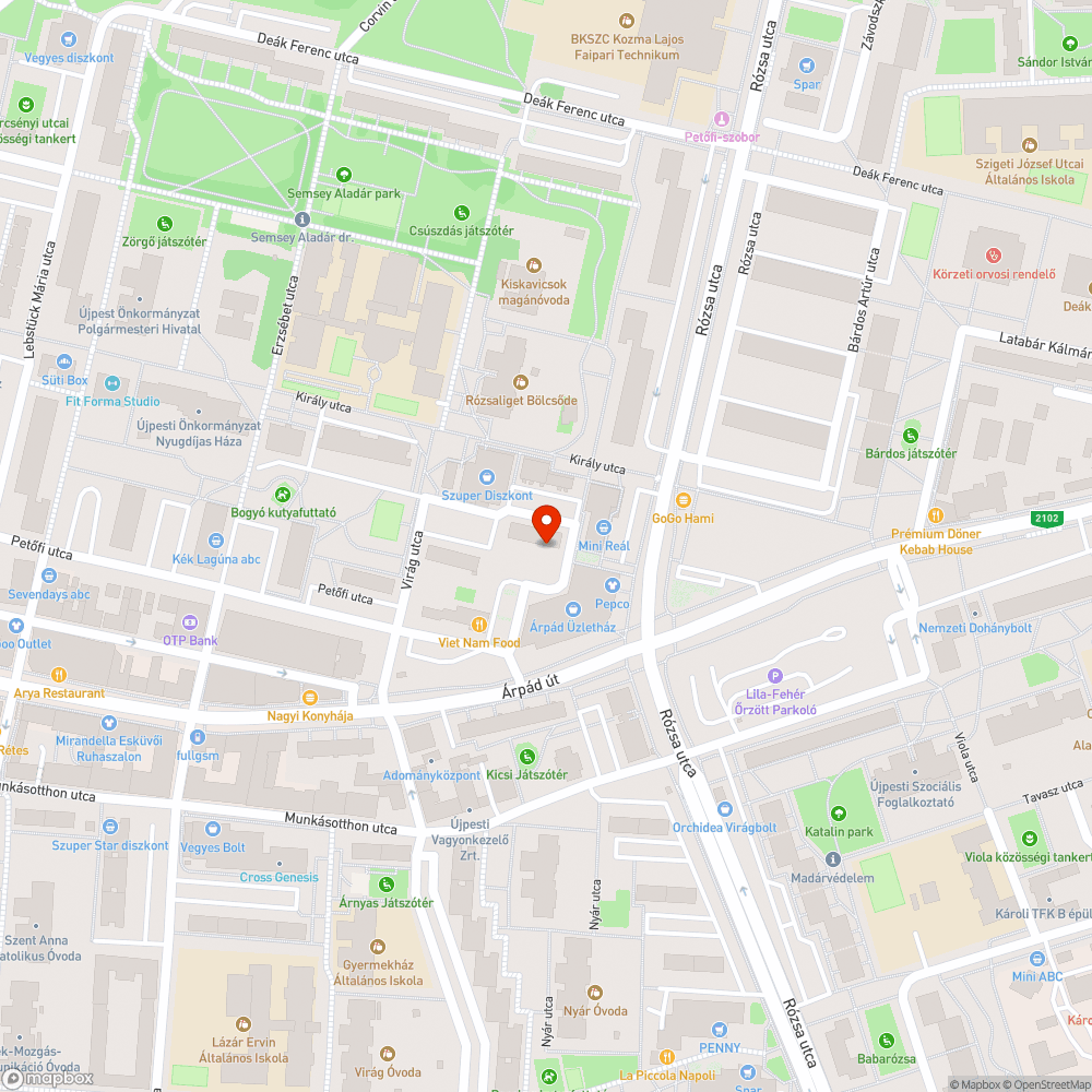 Kátyú bejelentés helye