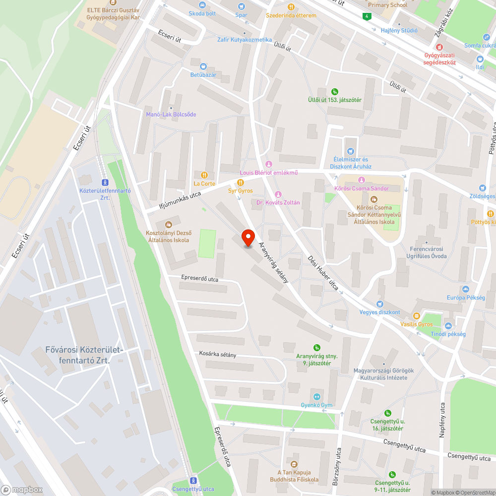 Elhagyott jármű bejelentés helye