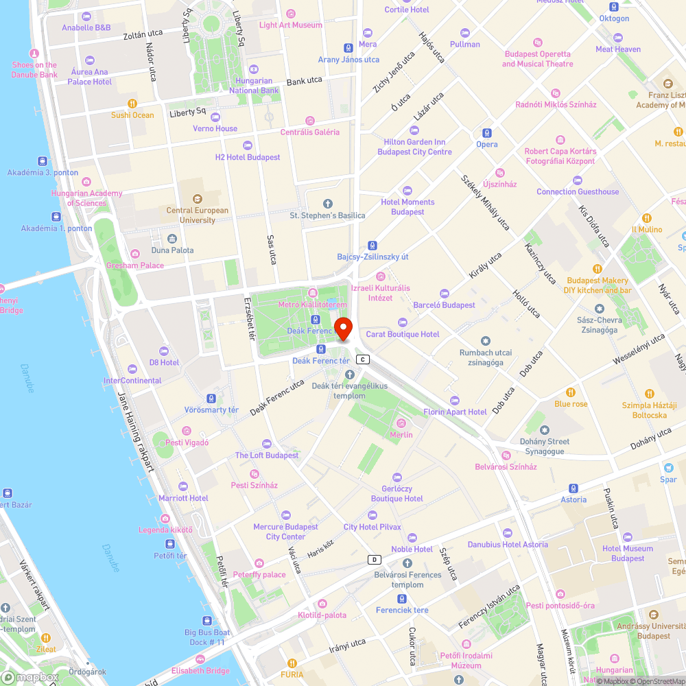 Deák Ferenc tér A és B lépcső full graffiti bejelentés helye