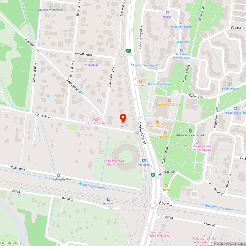 Kátyús útszakasz bejelentés helye