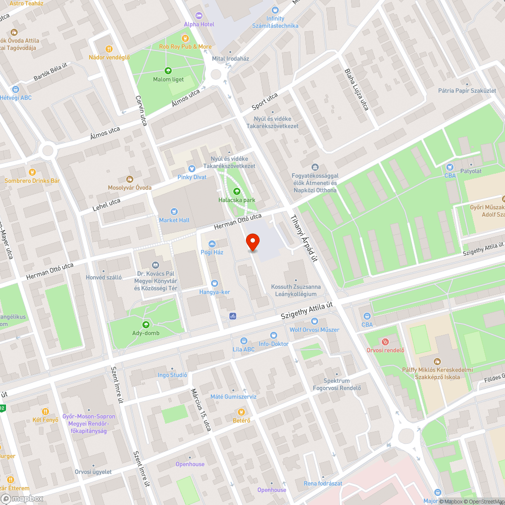 Elhagyott autó bejelentés helye