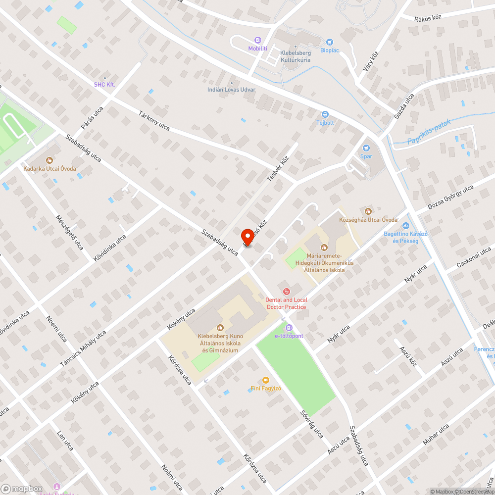 Üres tartóoszlop bejelentés helye