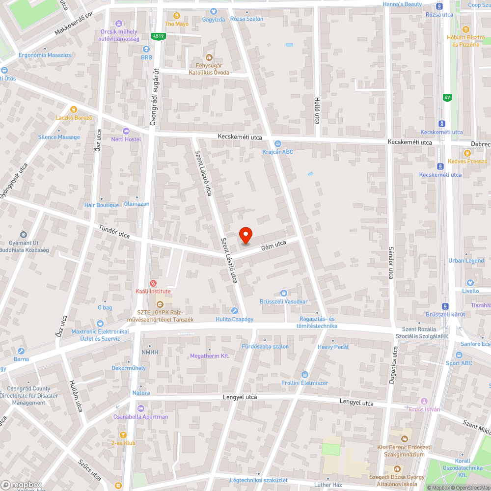 Elhagyott autó a Gém utcában bejelentés helye