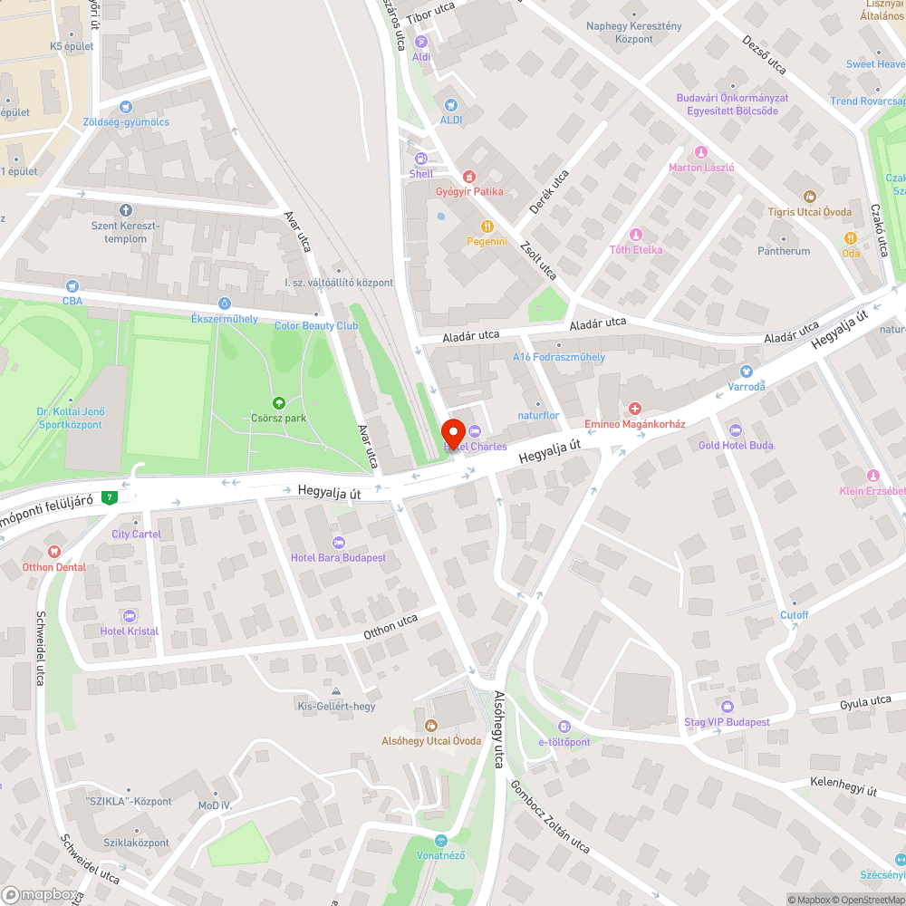 Keskeny járda, gyors autók bejelentés helye