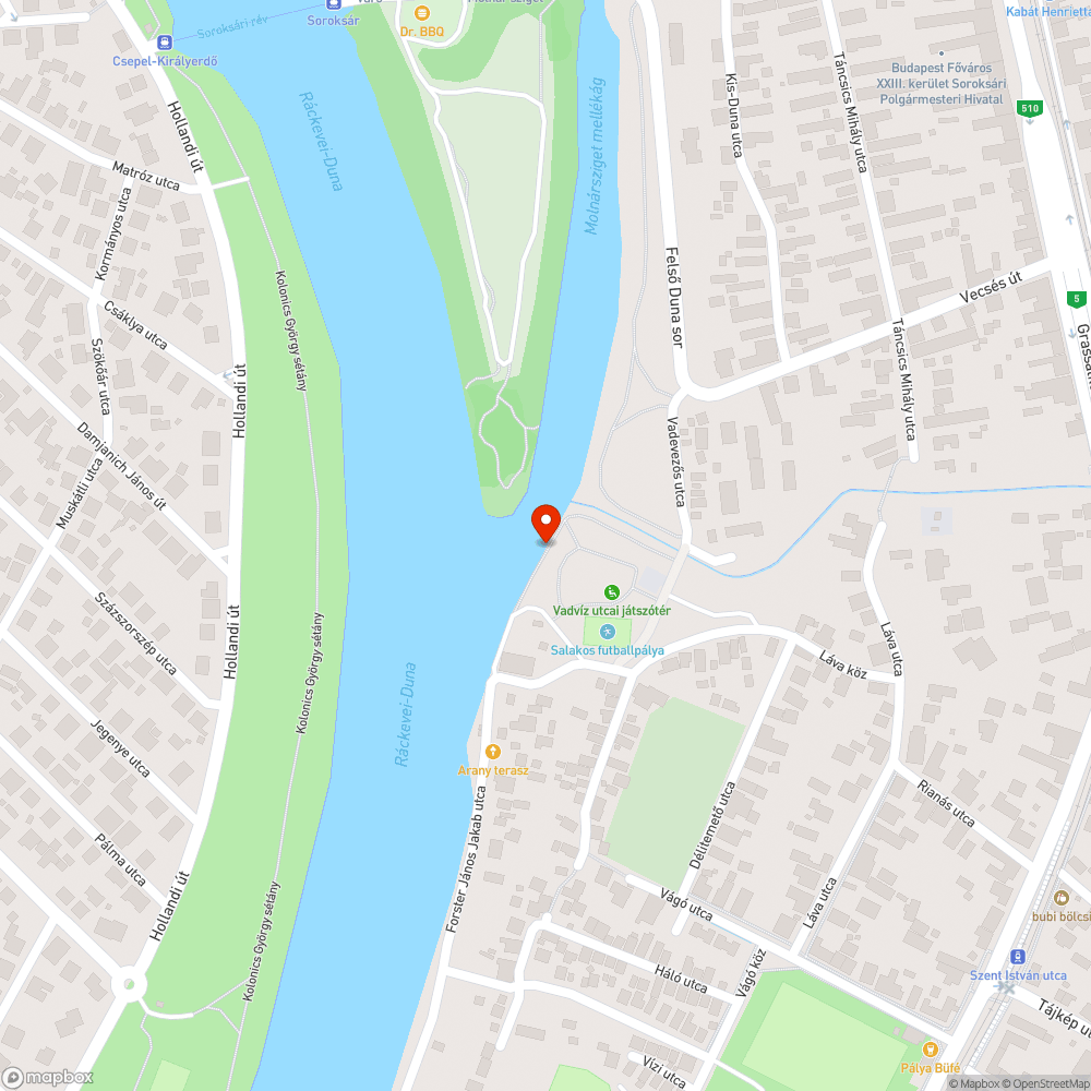 eldobált szemét a Dunában bejelentés helye