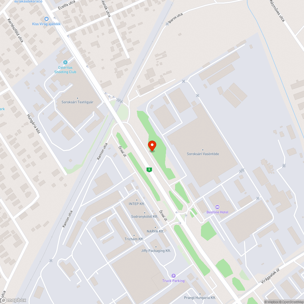 Ócsai út szervizutak szemét bejelentés helye