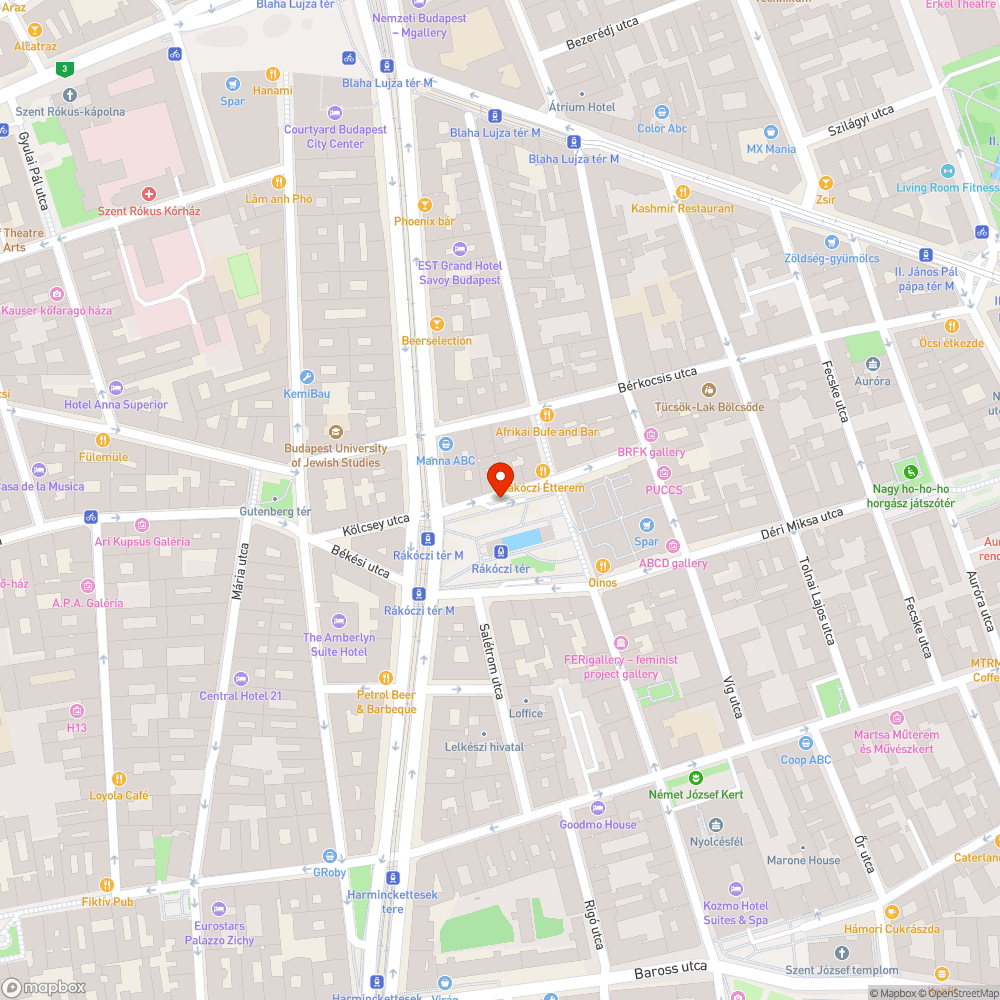 Telefonfülke Rákóczi tér bejelentés helye