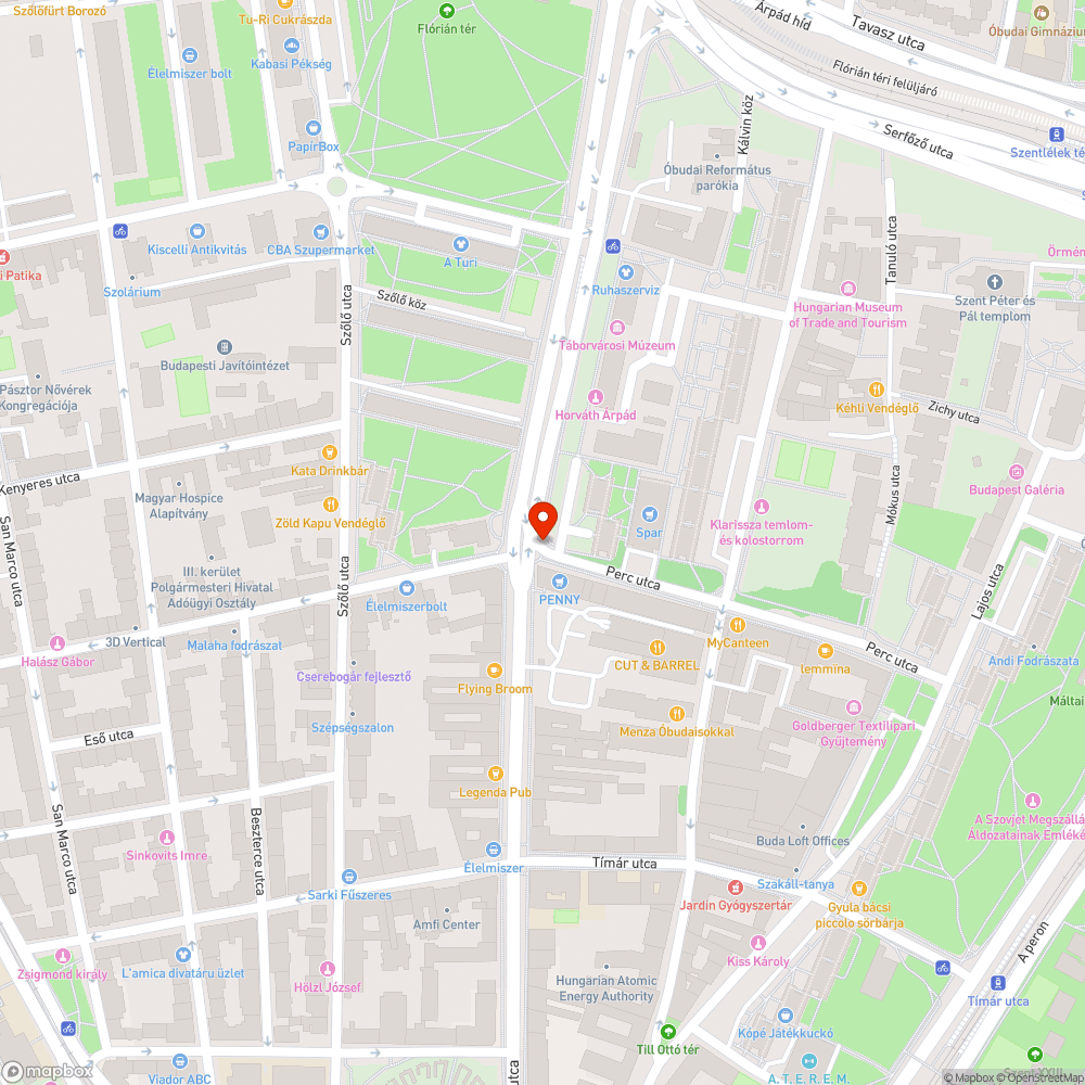 III. Pacsirtamező utca - Perc utca vízmegállás bejelentés helye