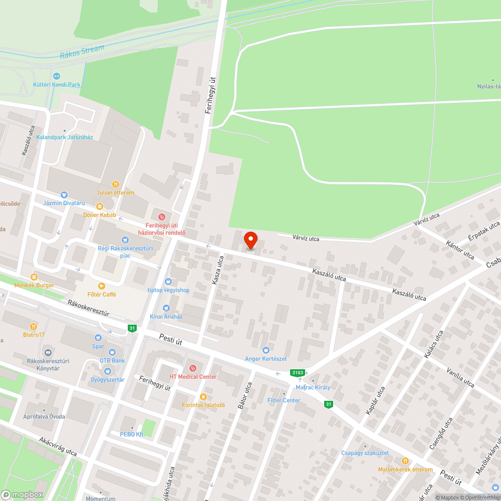 Sérült vizesárok bejelentés helye