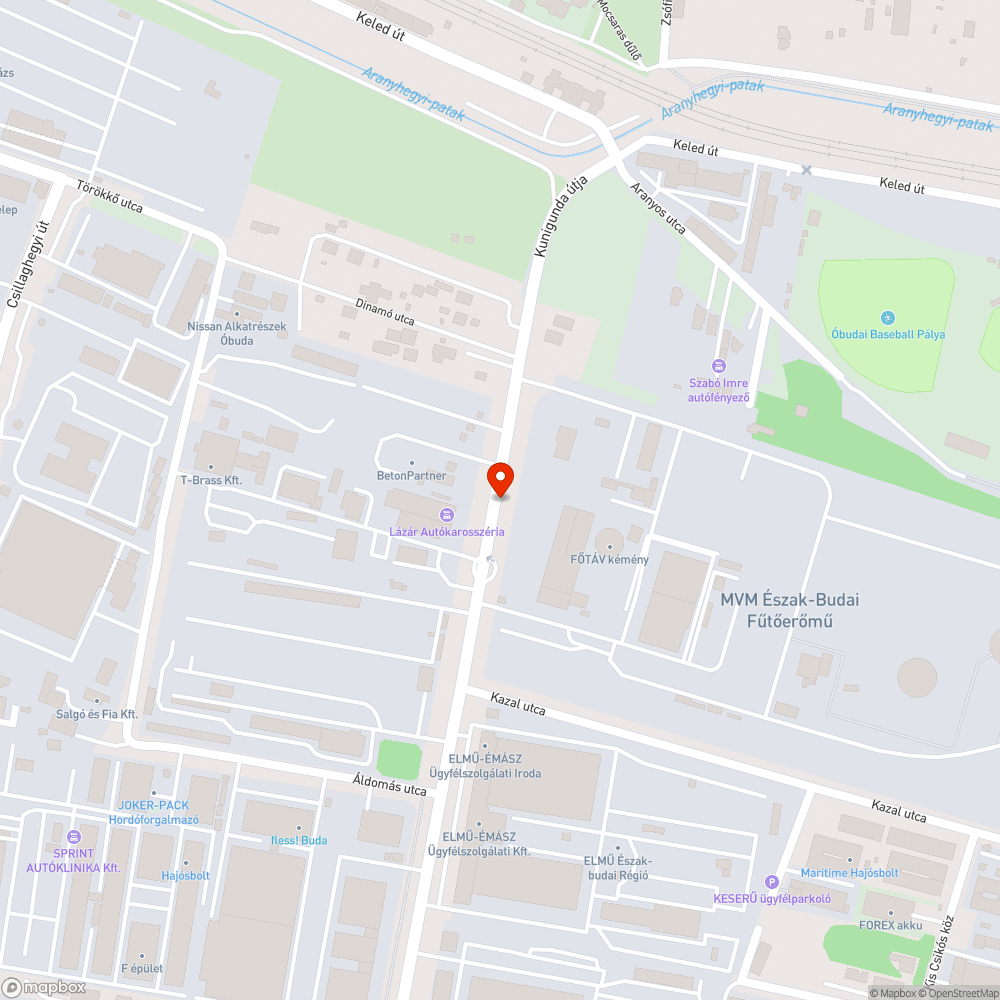 Jeges útszakasz bejelentés helye