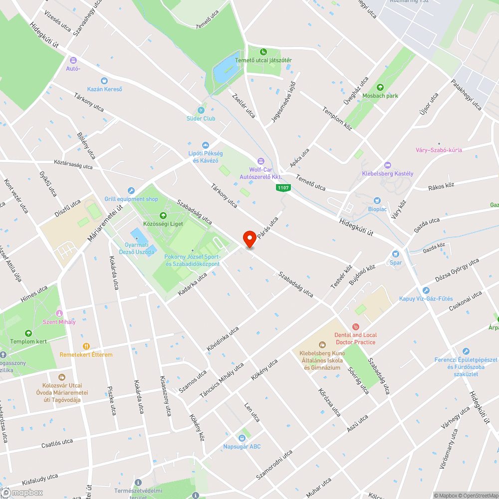 Útjelző tábla bejelentés helye