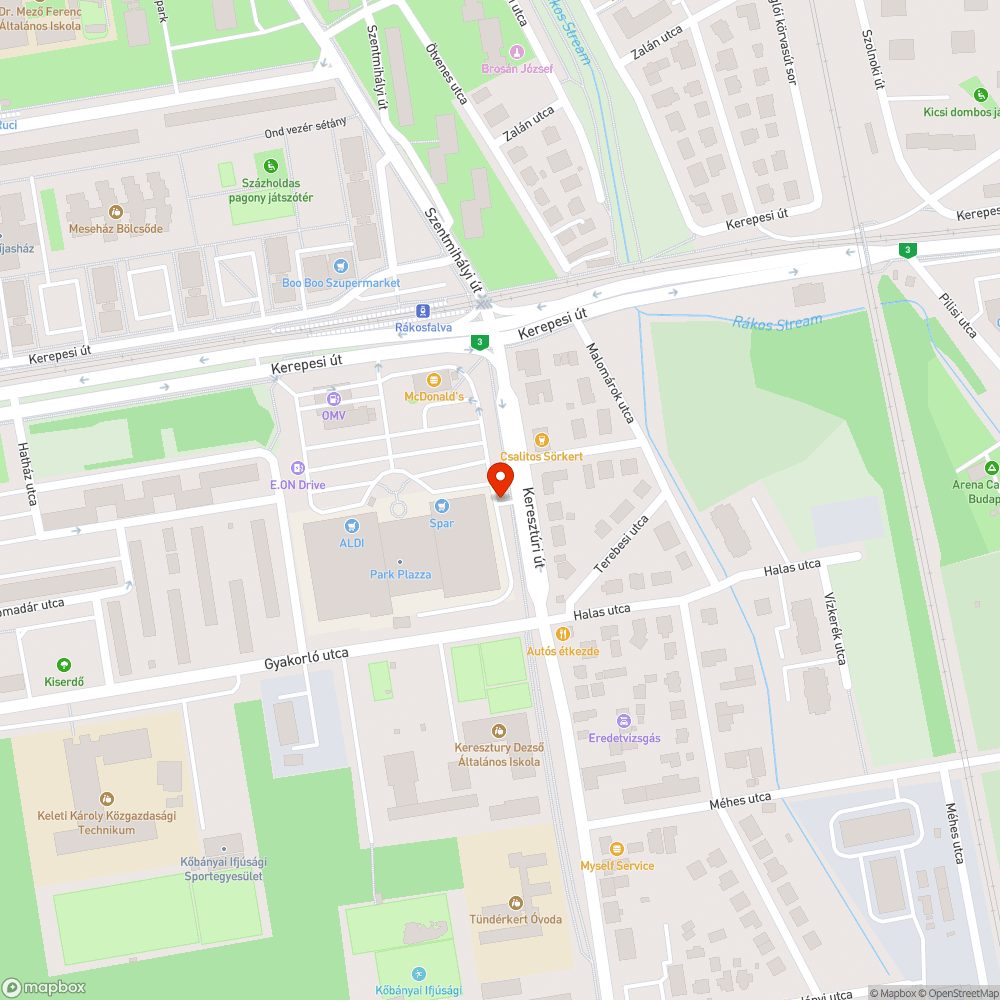 Kitört tábla bejelentés helye