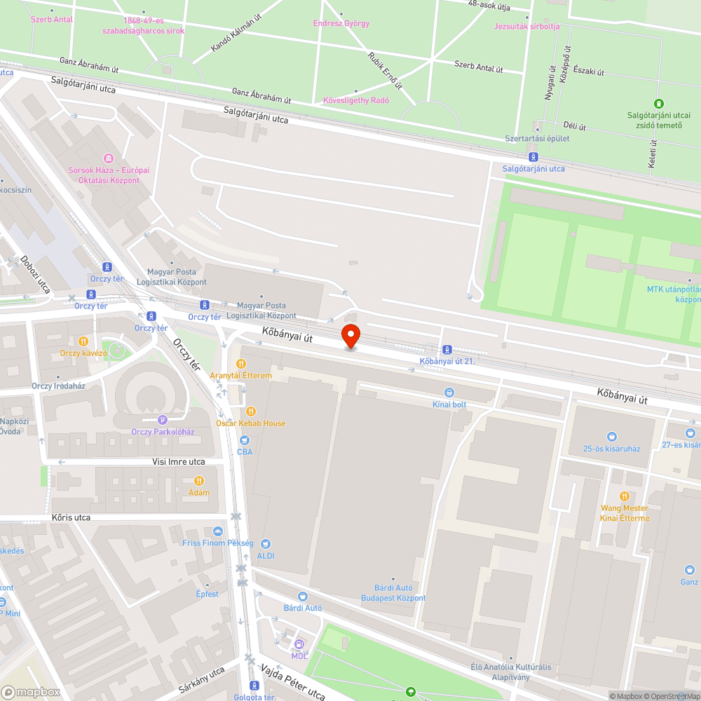 Sérült Telekom aknafedő bejelentés helye