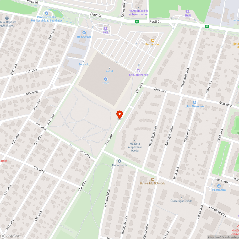 Balesetveszélyes betonpallók bejelentés helye