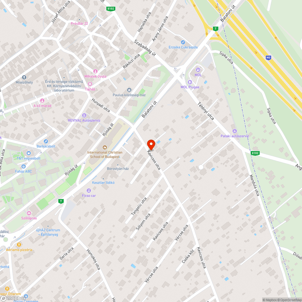 Diósd Kavicsos utca Kárókatona utca lámpa nem világít bejelentés helye