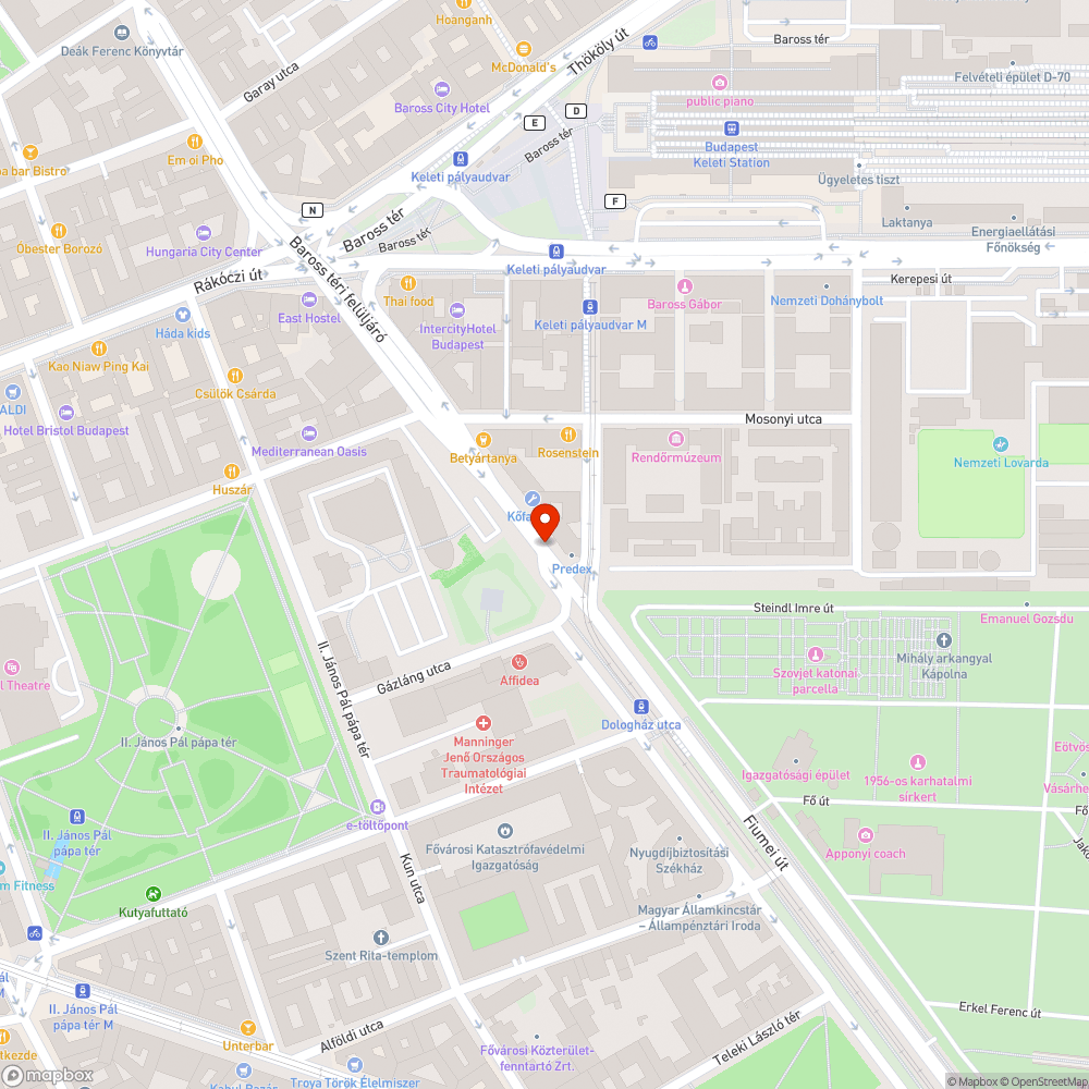 Veszélyes aknafedél bejelentés helye