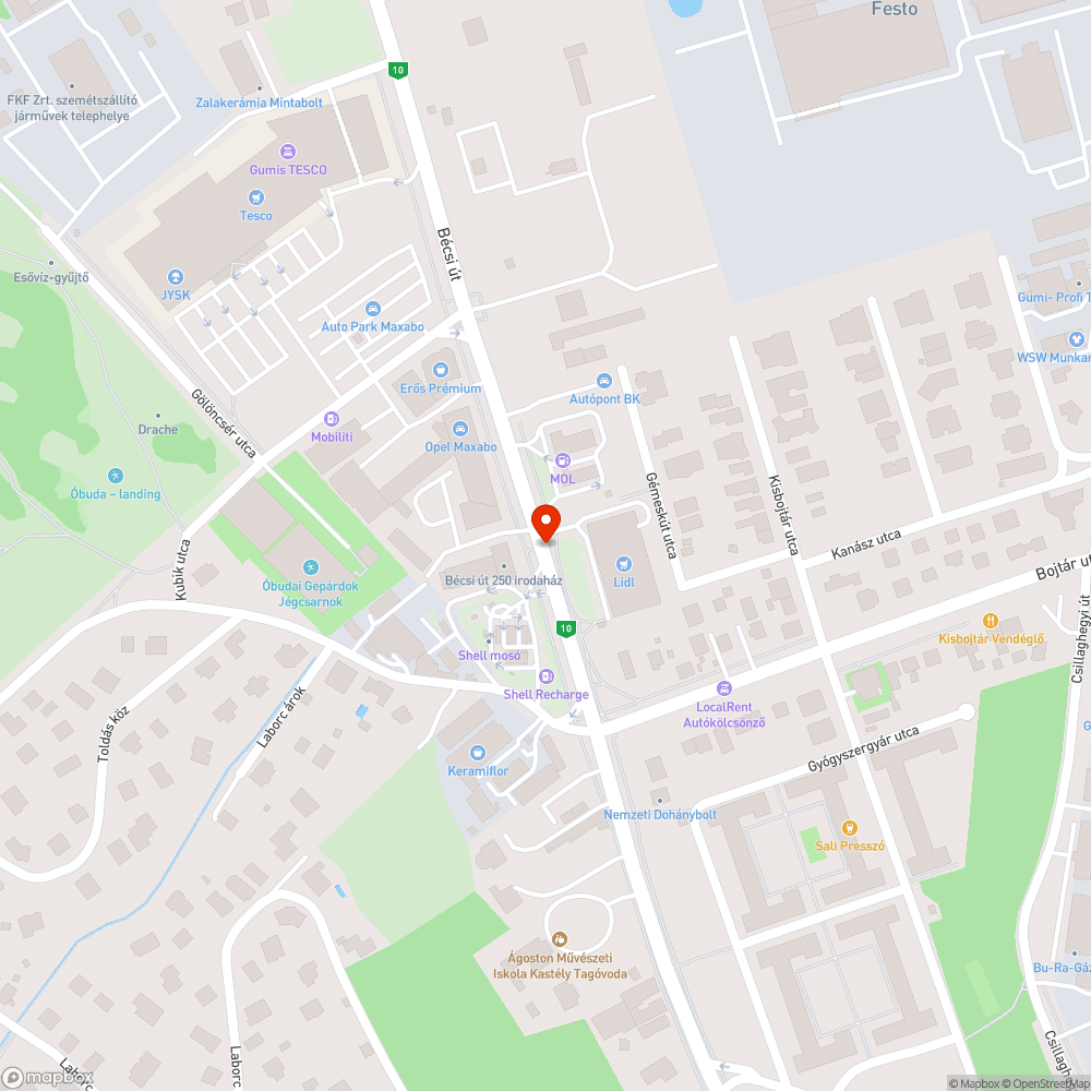 Óriási kátyúk a Bécsi úton bejelentés helye