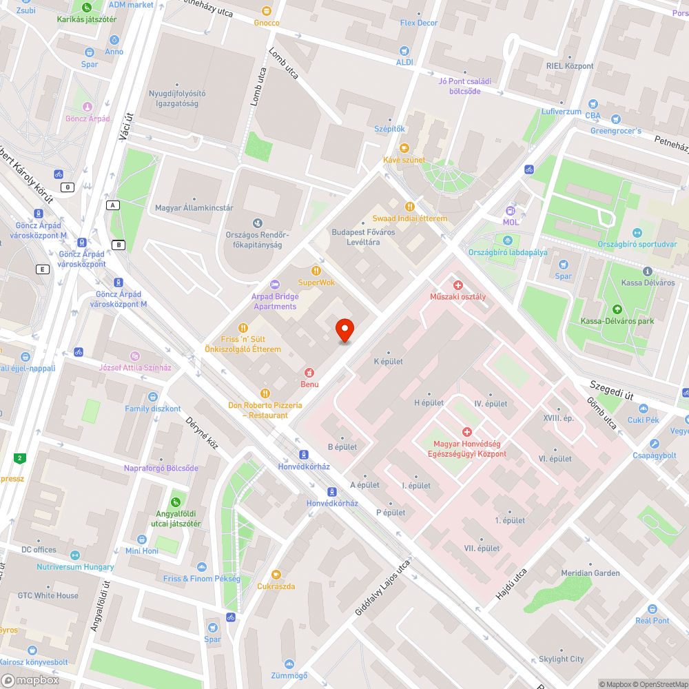 Kidőlt oszlop bejelentés helye