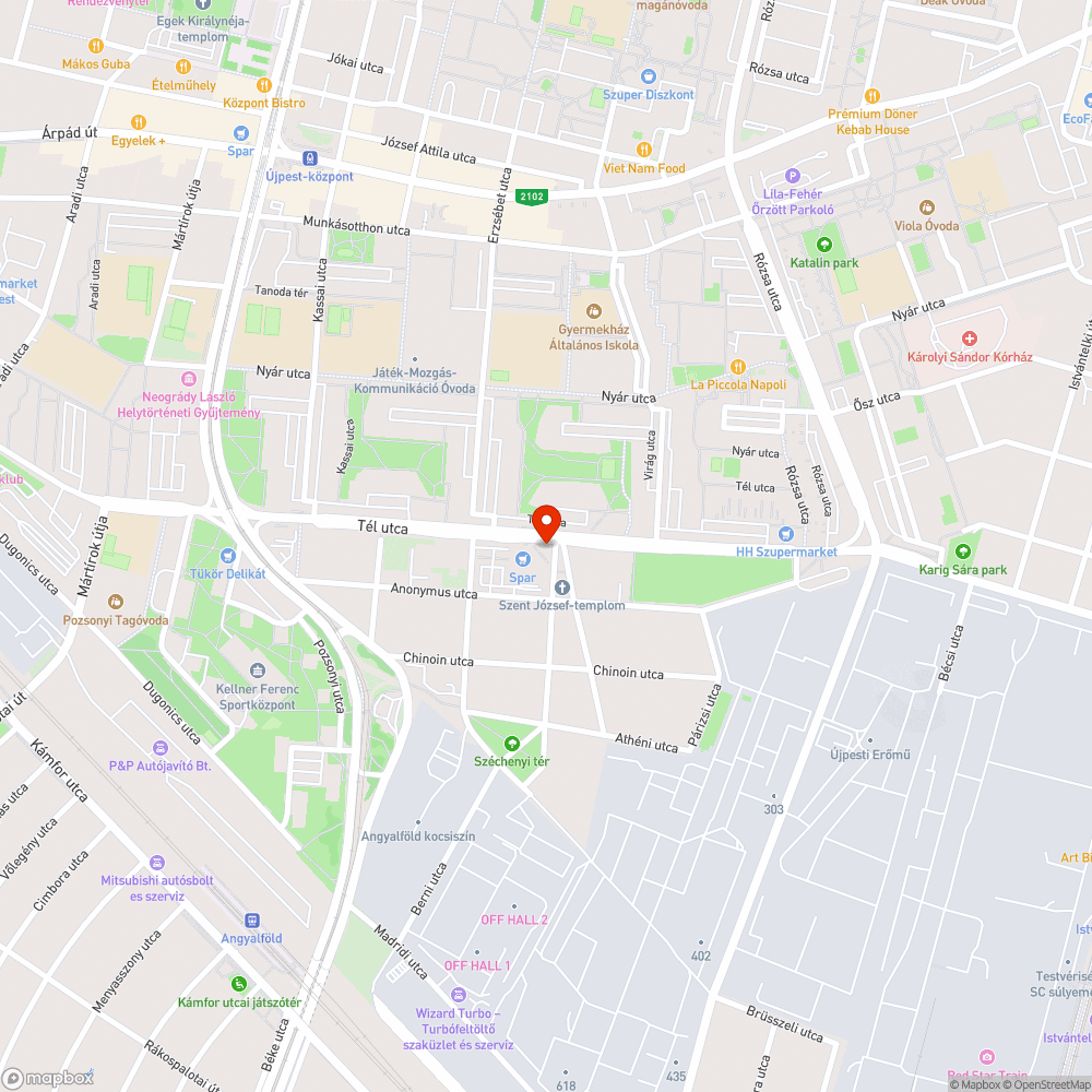 Villogó lámpa bejelentés helye