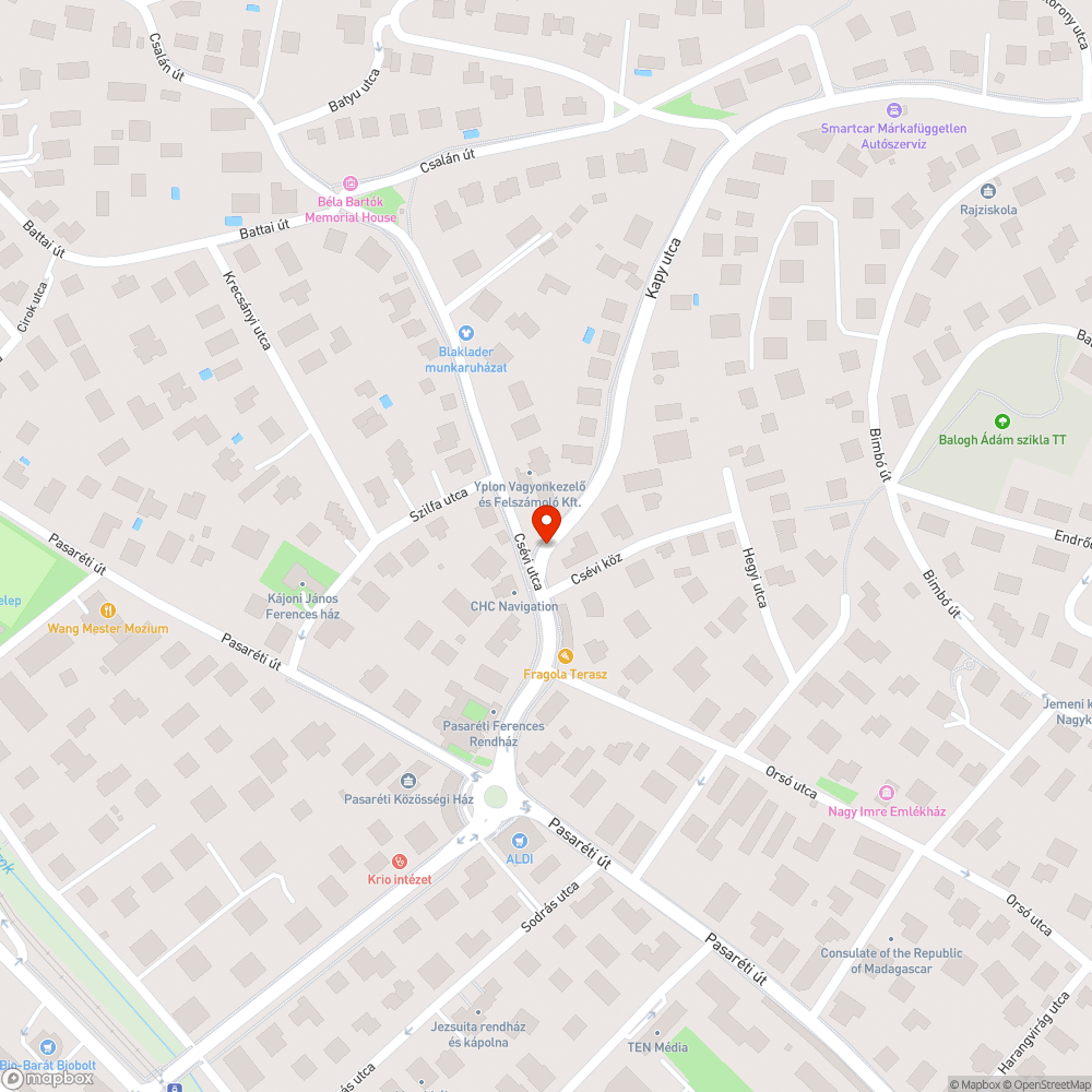 Kátyú a Kapy utca alján bejelentés helye