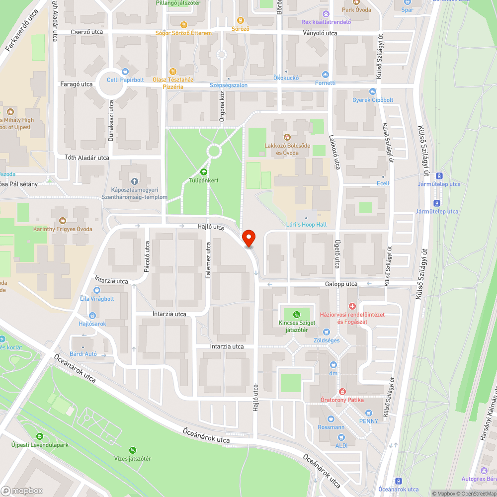 Kátyú az úton bejelentés helye