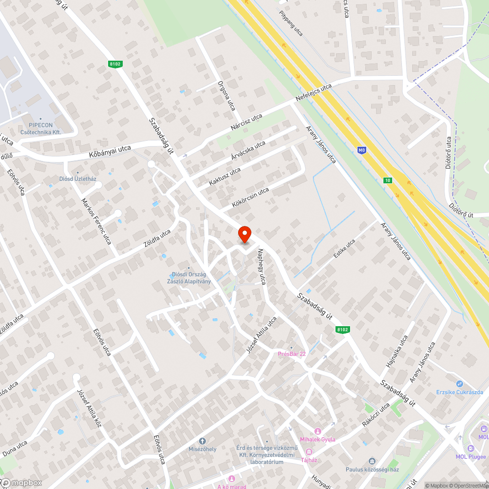 Beszakadt aszfalt bejelentés helye