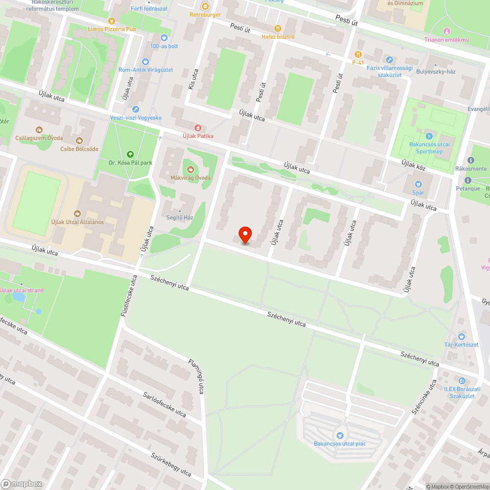 Kátyú bejelentés helye