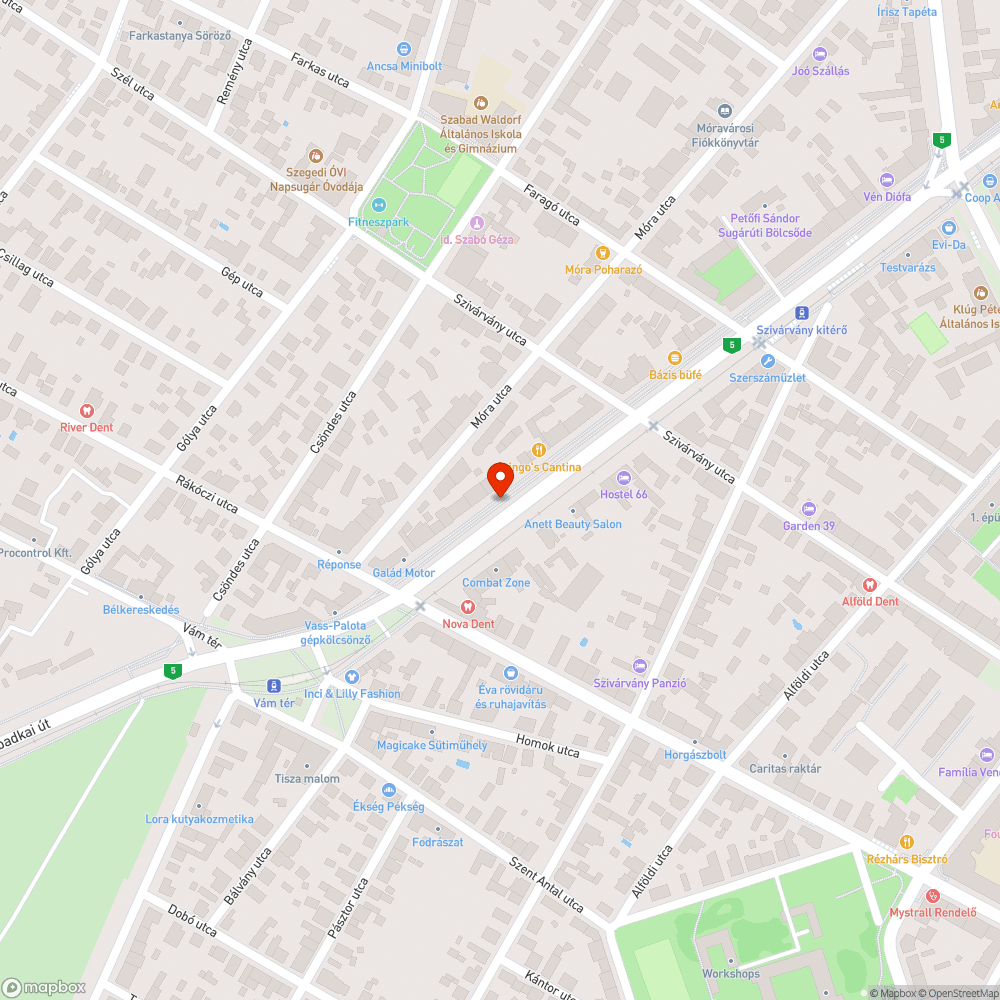 Egy szakaszon nem működik a közvilágítás - Petőfi Sándor sugárút bejelentés helye