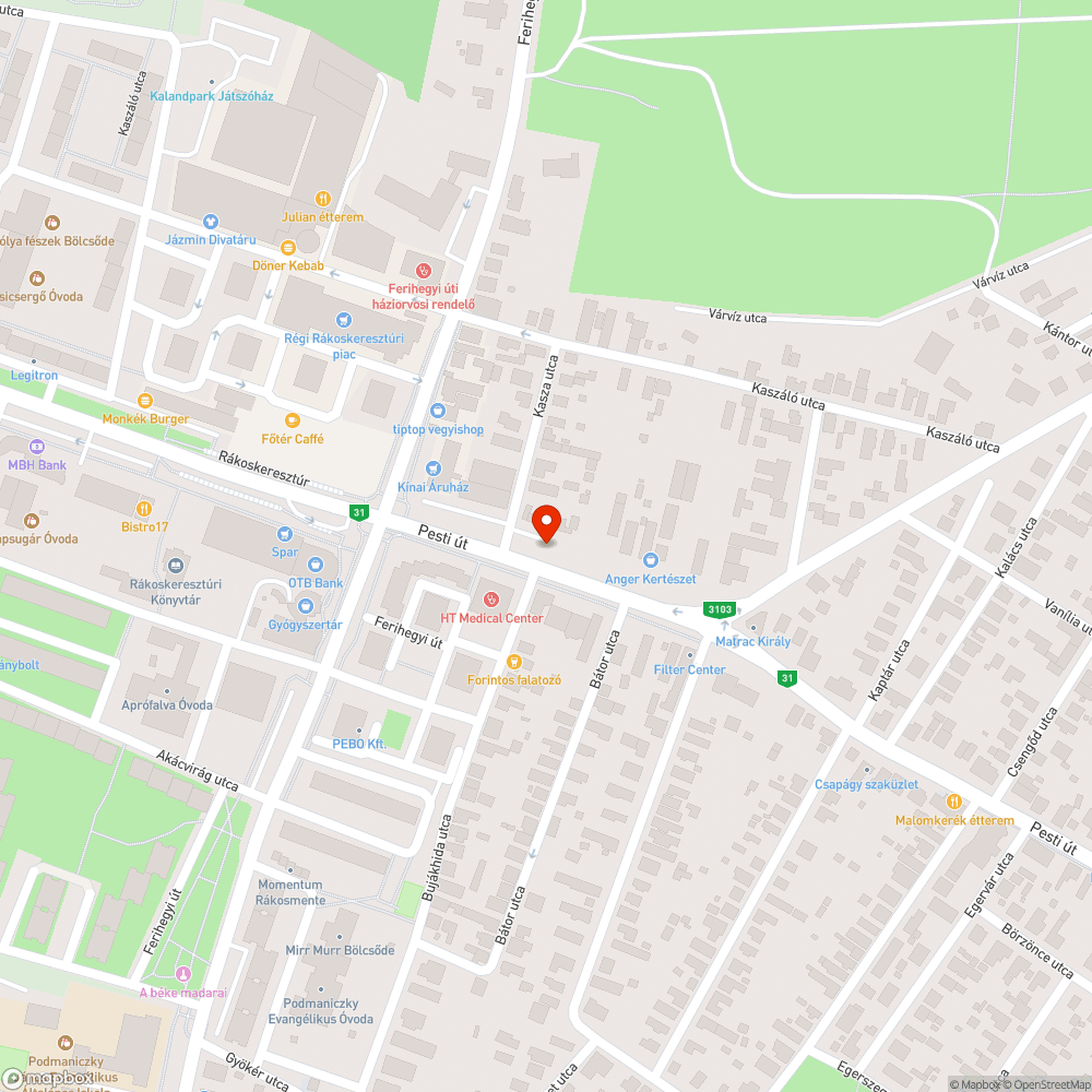 Szakadék a városközpontban bejelentés helye