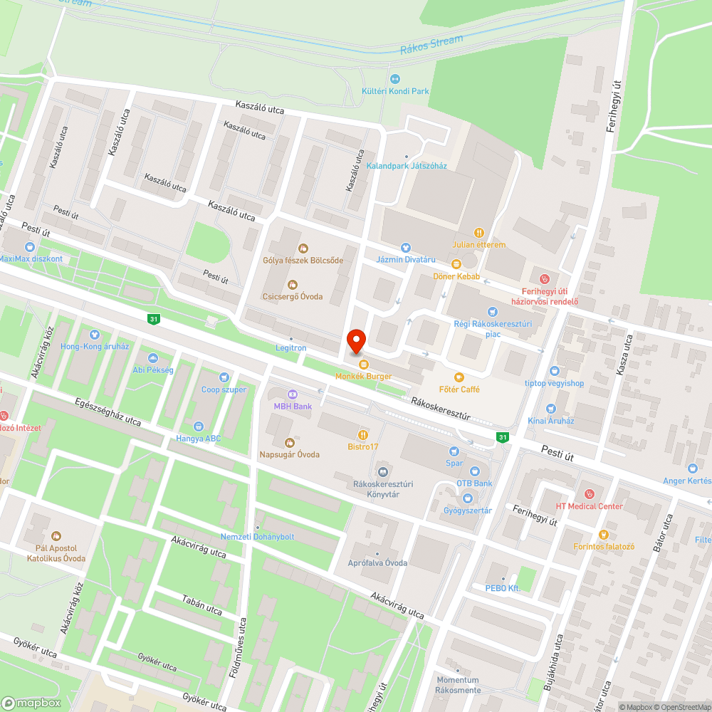 Balesetveszély a forgalmas városközpontban bejelentés helye