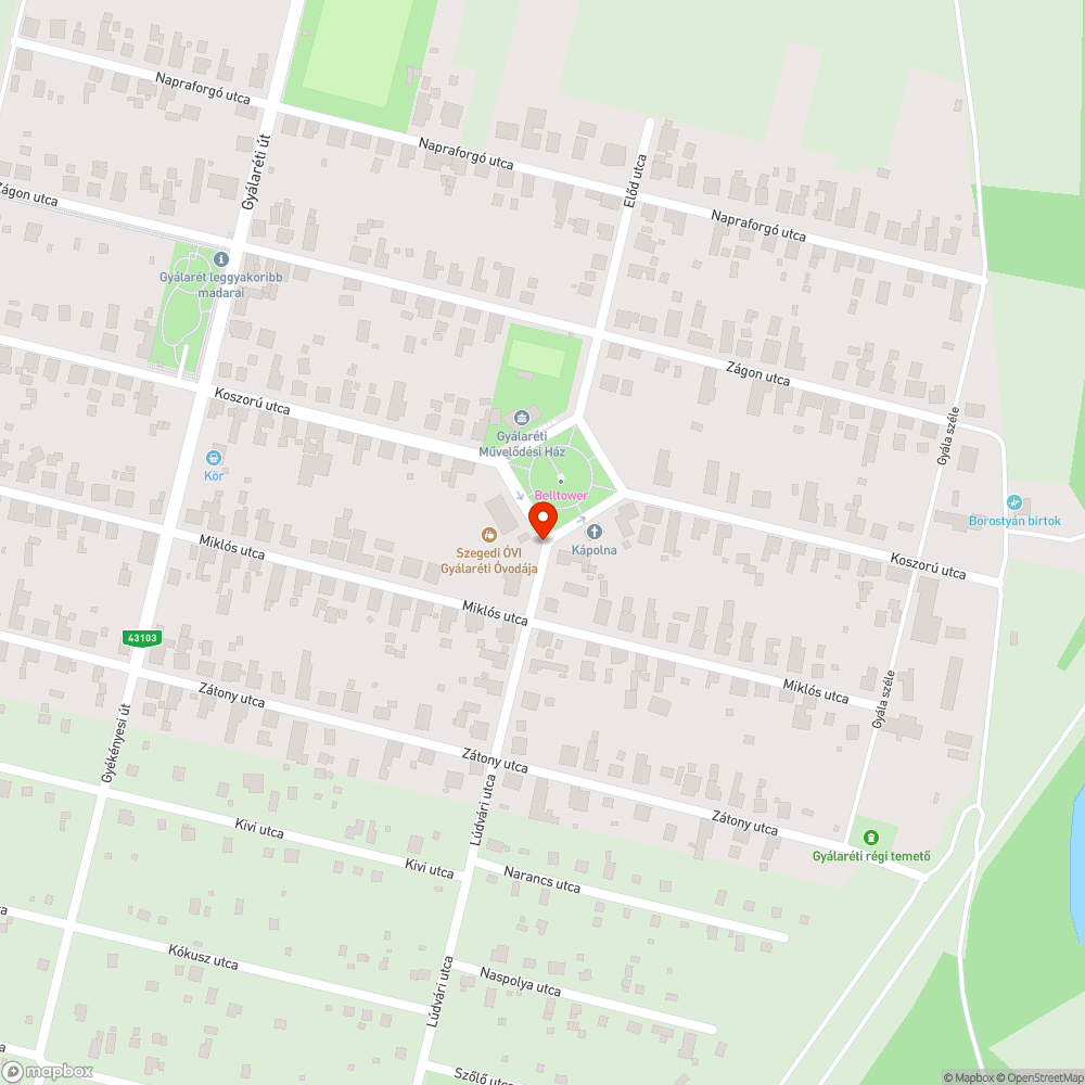 Járhatatlan járda bejelentés helye