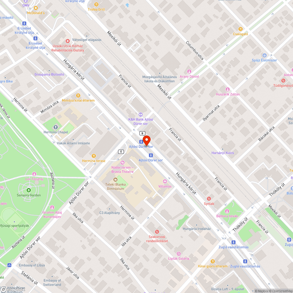 Kiégett lámpa bejelentés helye