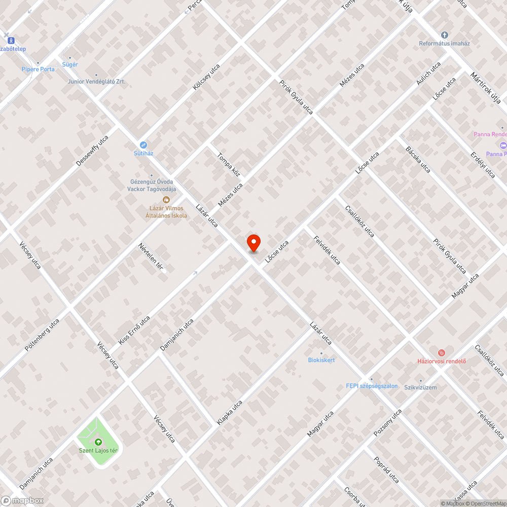 Tuskó bejelentés helye