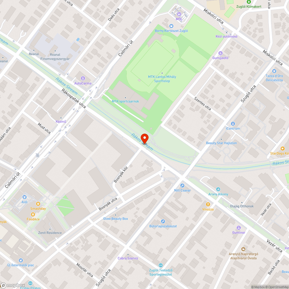 Megrongált korlát bejelentés helye