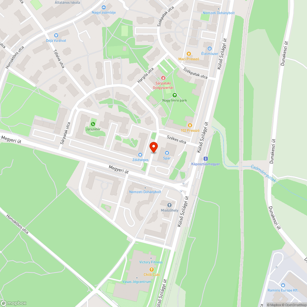 Kátyú bejelentés helye