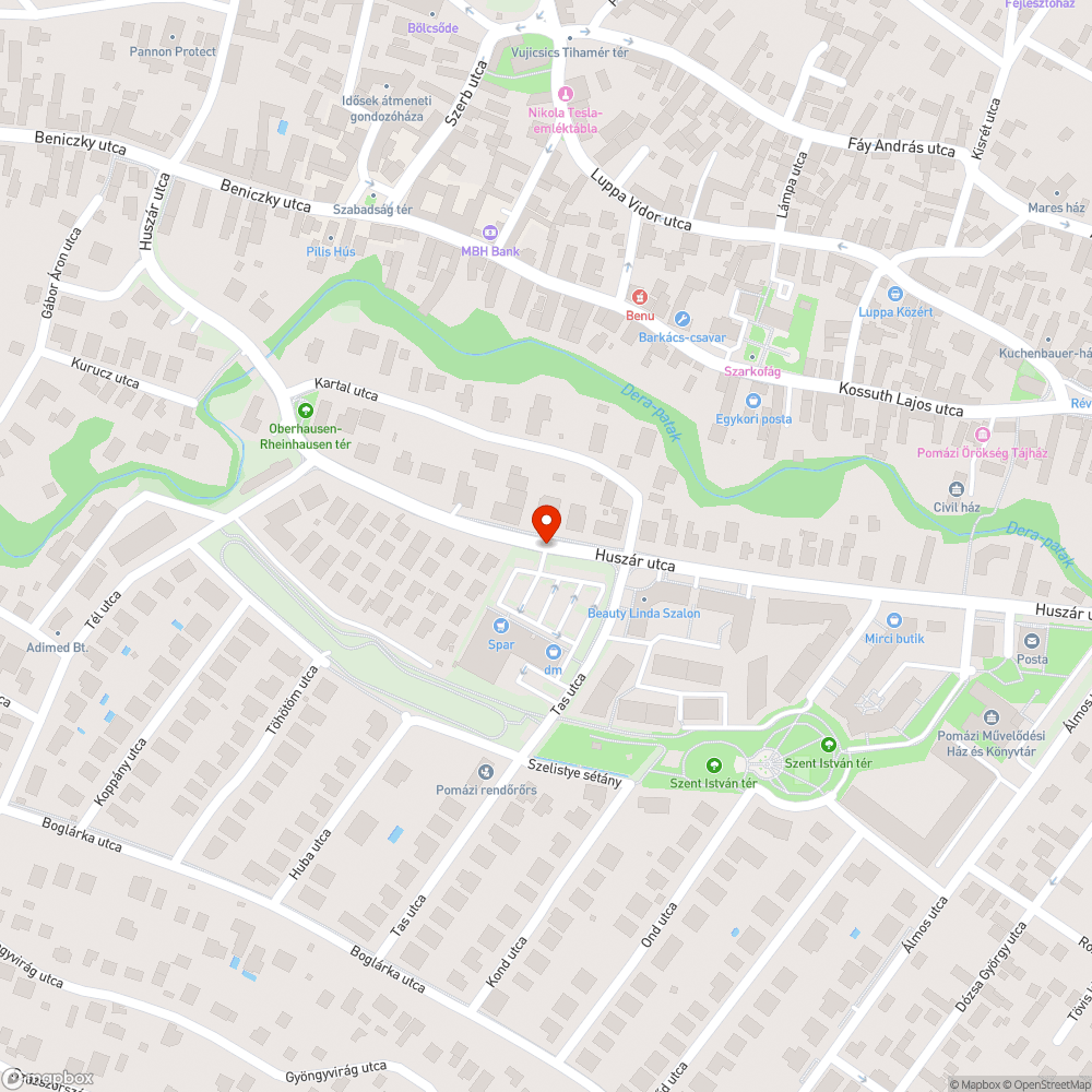 Esővíz folyókánál beszakadt út bejelentés helye