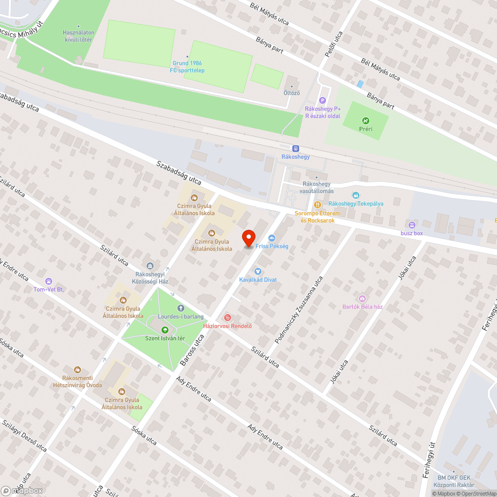 Süllyedő fedlap bejelentés helye