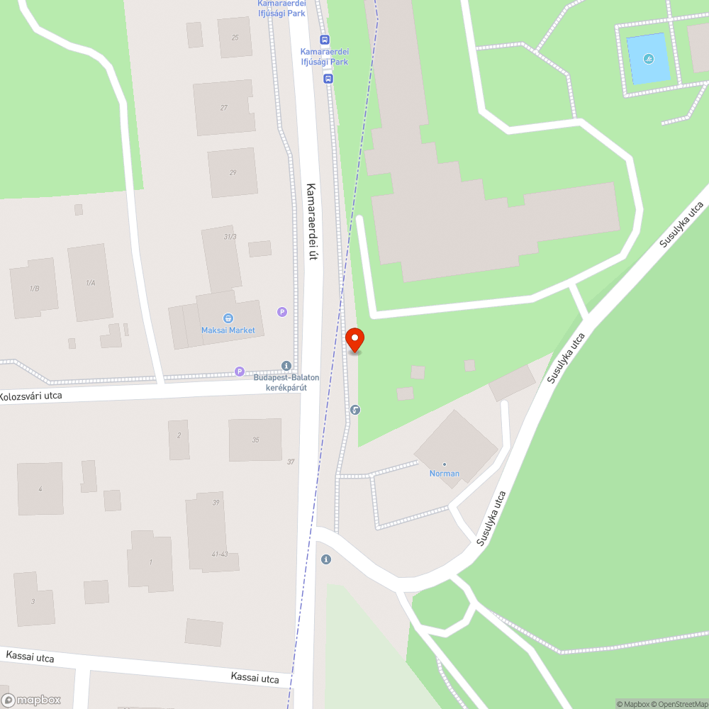 Botlásveszélyes járda bejelentés helye