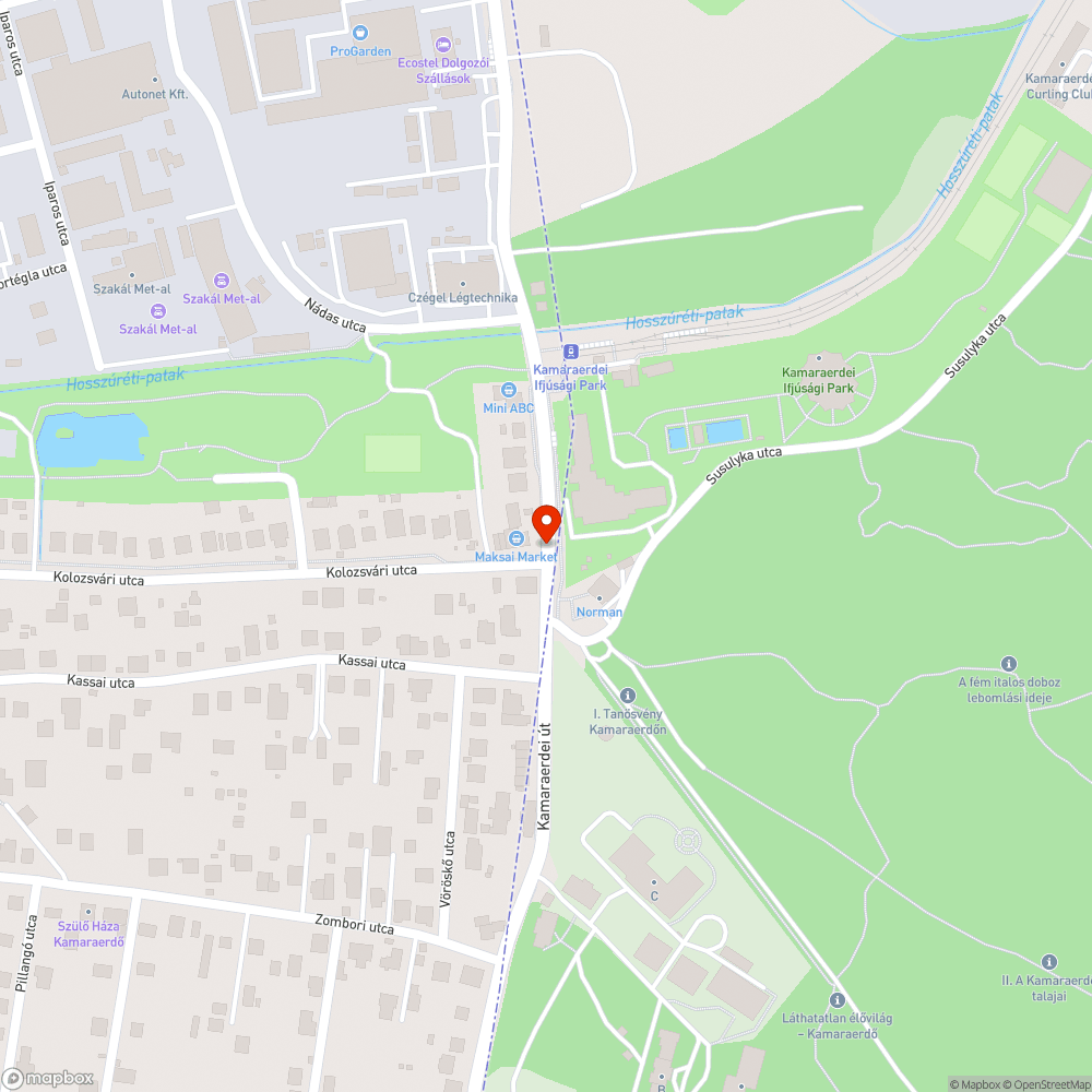 Sérült út bejelentés helye