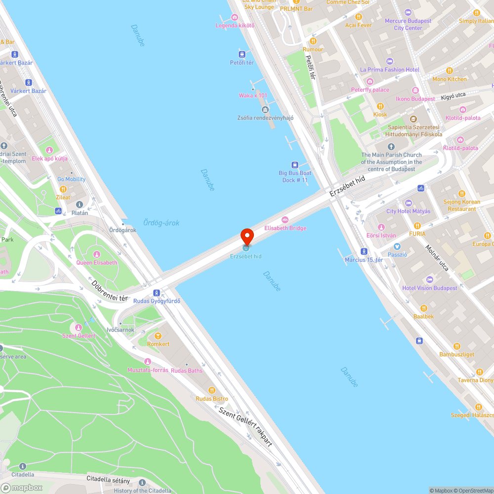 Erzsébet hídi térvilágítás hiányos 5. bejelentés helye